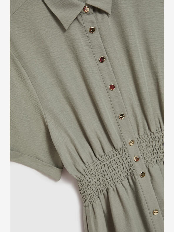 Moodo Hellgrünes Damen-Hemdkleid Moodo