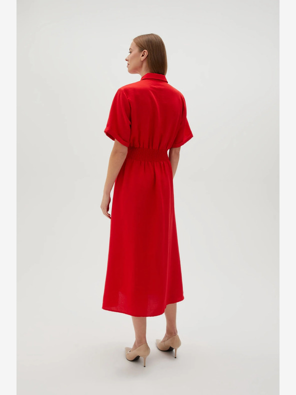 Moodo Rotes Damen-Hemdkleid Moodo