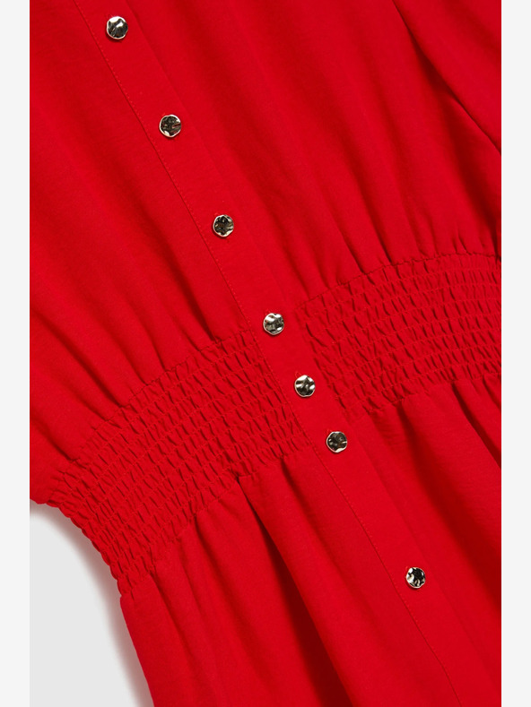 Moodo Rotes Damen-Hemdkleid Moodo