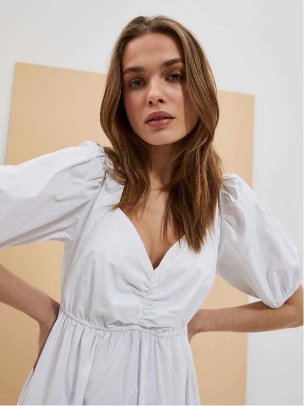 Moodo Weißes Damenkleid Moodo