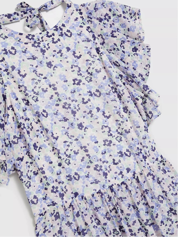 Moodo Blaues geblümtes Maxikleid Moodo