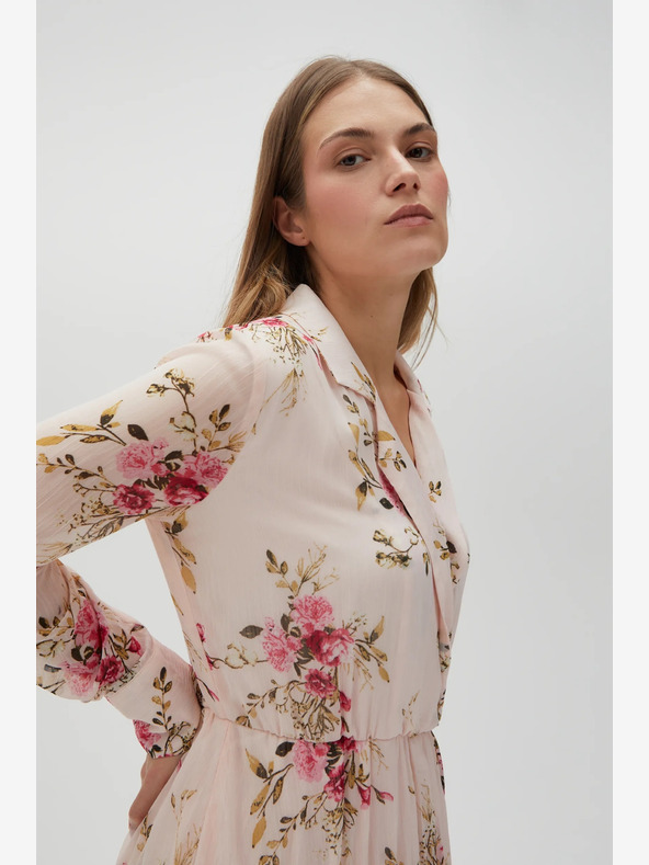 Moodo Moodo Damen Kleid mit Blumenmuster