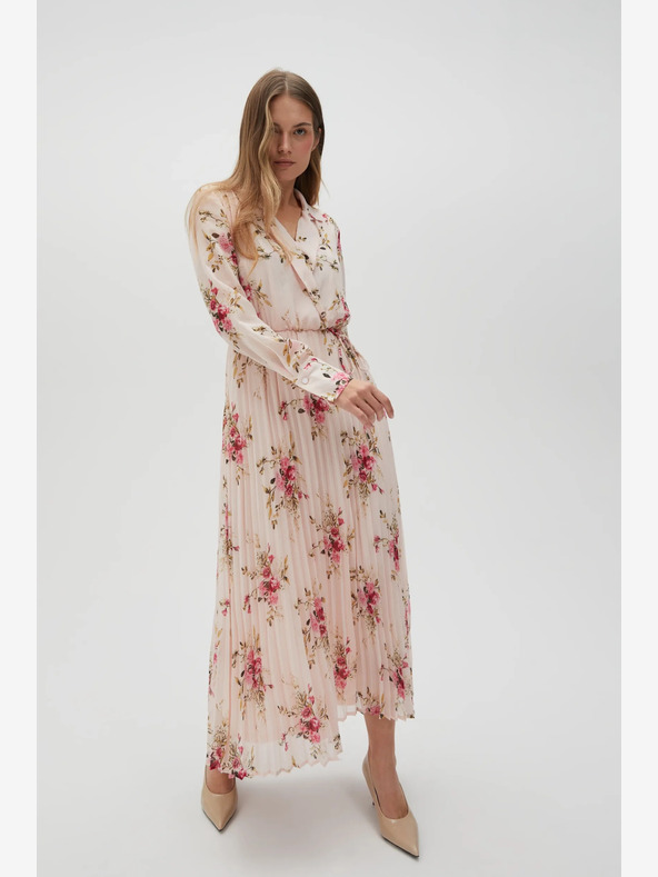 Moodo Moodo Damen Kleid mit Blumenmuster
