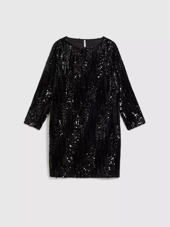 Moodo Damen Pailletten Party Kleid Moodo