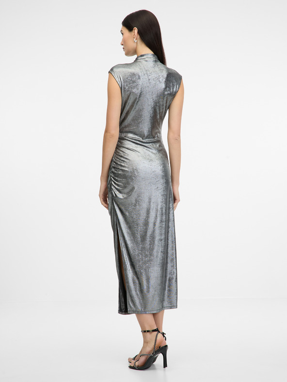 Orsay Silbernes Damen-Midikleid ORSAY