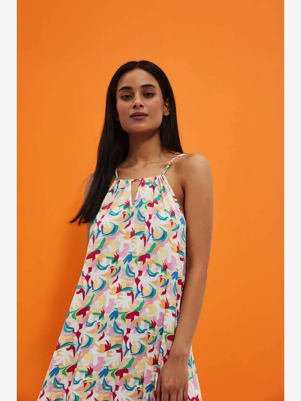 Moodo Gemustertes trägerloses Sommerkleid Moodo