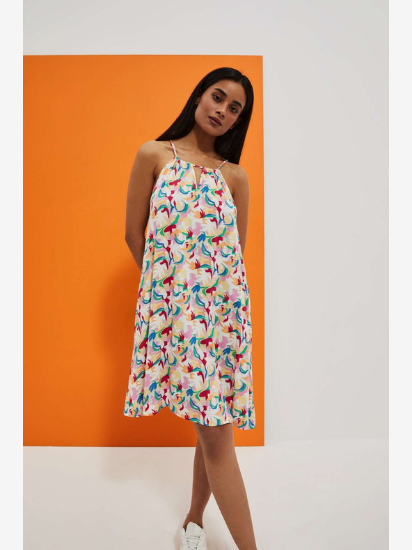 Moodo Gemustertes trägerloses Sommerkleid Moodo