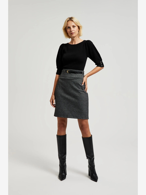 Moodo Schwarzer Damenpullover Moodo