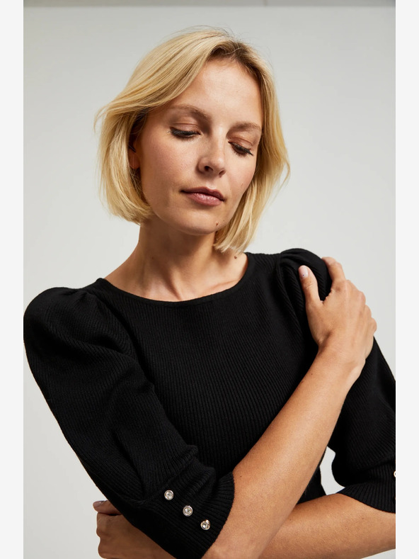 Moodo Schwarzer Damenpullover Moodo