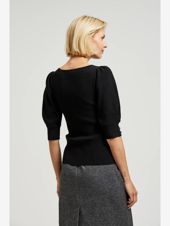 Moodo Schwarzer Damenpullover Moodo