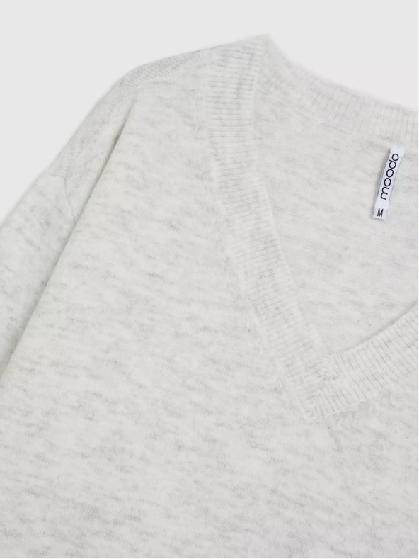 Moodo Damen V-Ausschnitt Pullover Moodo
