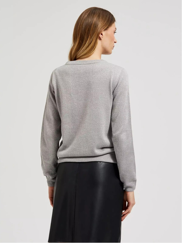 Moodo Damen Pullover mit V-Ausschnitt Moodo