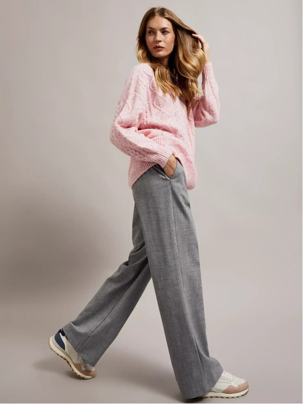 Moodo Rosa Pullover mit lockerem Schnitt Moodo