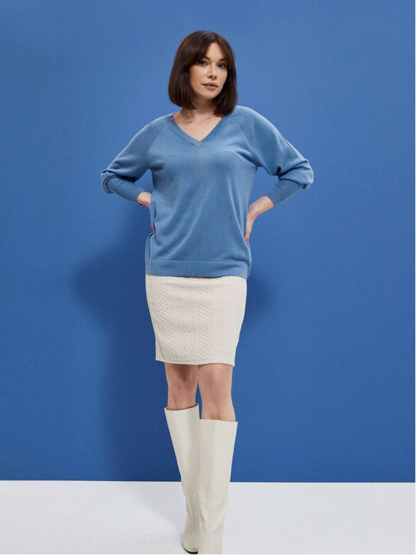 Moodo Blauer Damen Pullover Moodo