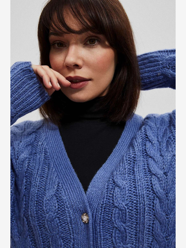 Moodo Blaue Damen-Strickjacke Moodo