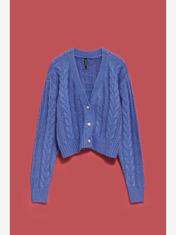 Moodo Blaue Damen-Strickjacke Moodo