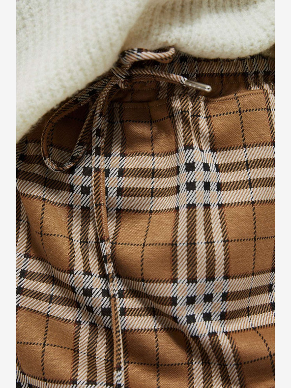 Moodo Brauner Damen-Karo-Rock Moodo