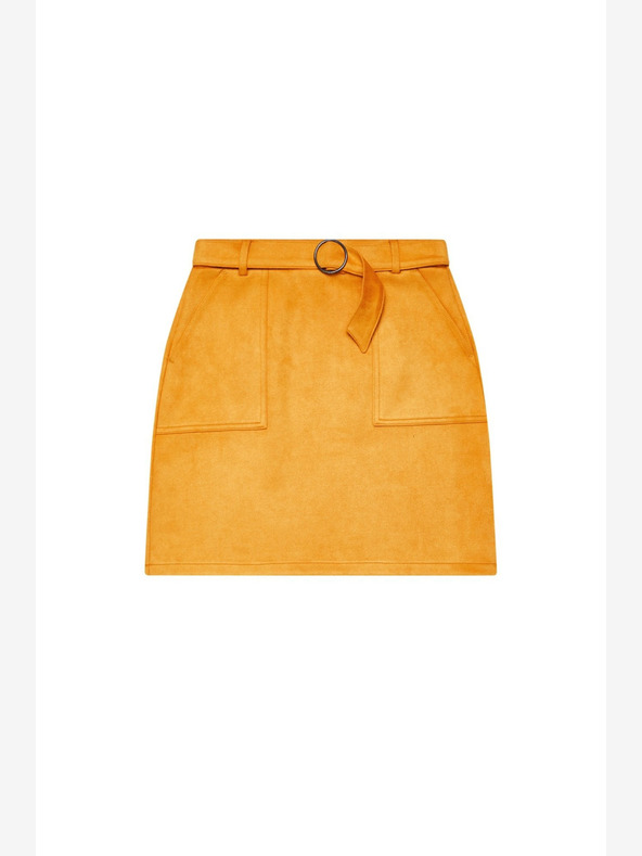 Moodo Orange Damen Wildlederrock Moodo