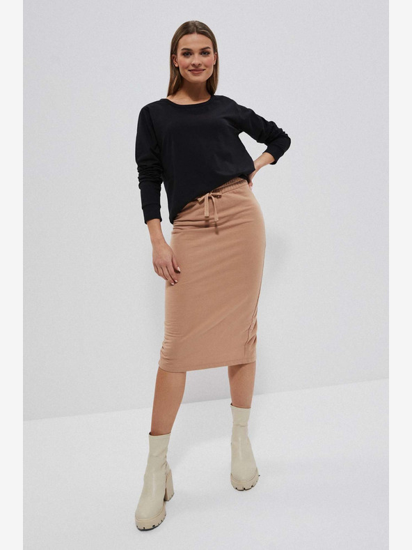 Moodo Beige Damen-Sweatpants-Rock Moodo