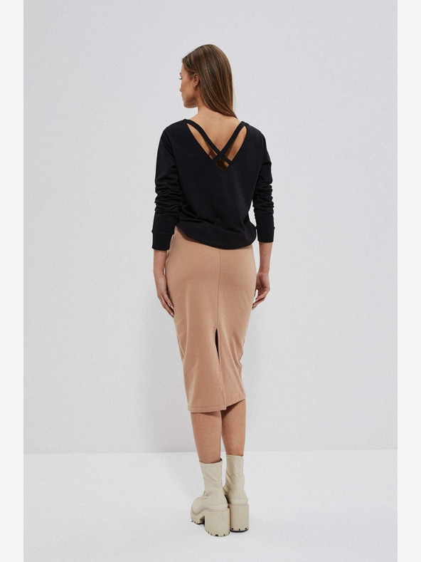 Moodo Beige Damen-Sweatpants-Rock Moodo