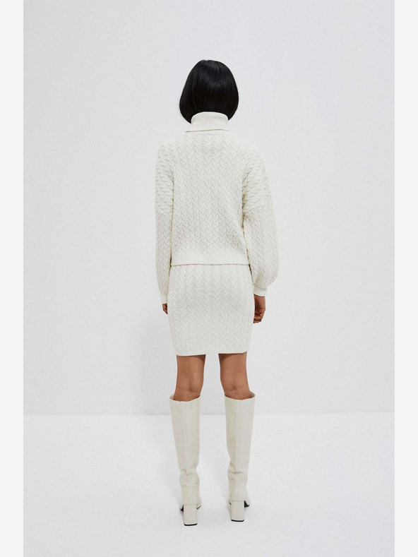 Moodo Cremefarbener Damen-Rock Moodo