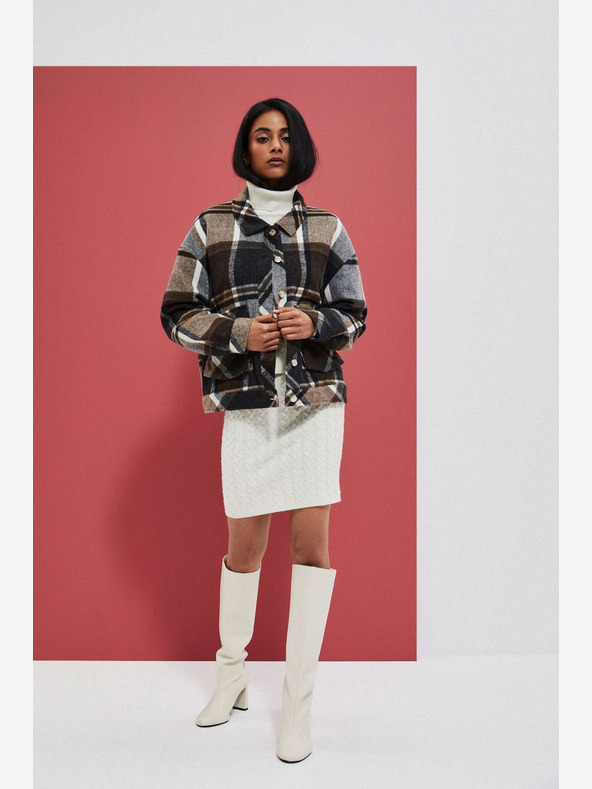 Moodo Cremefarbener Damen-Rock Moodo