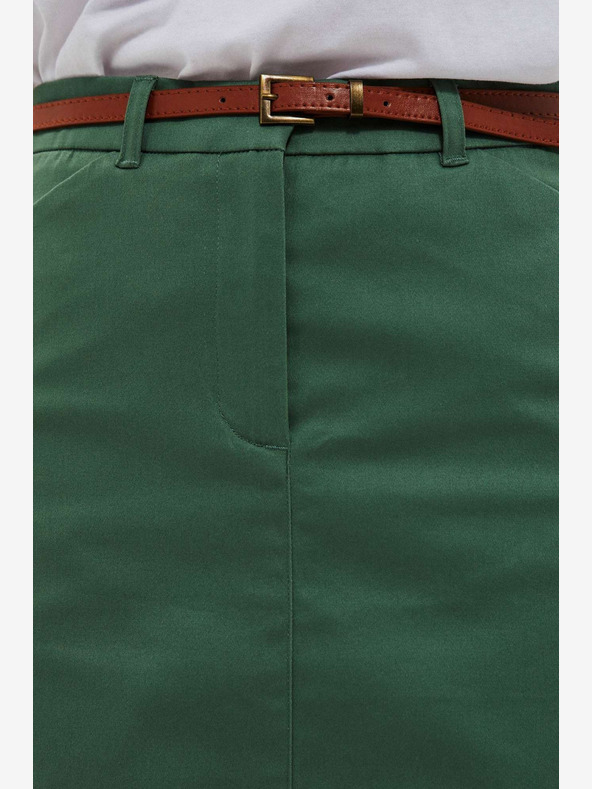 Moodo Grüner Damenrock mit Gürtel Moodo