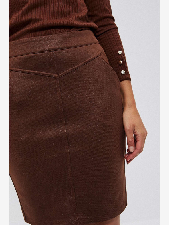 Moodo Brauner Damen-Sweatpants-Rock Moodo