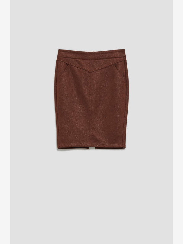 Moodo Brauner Damen-Sweatpants-Rock Moodo