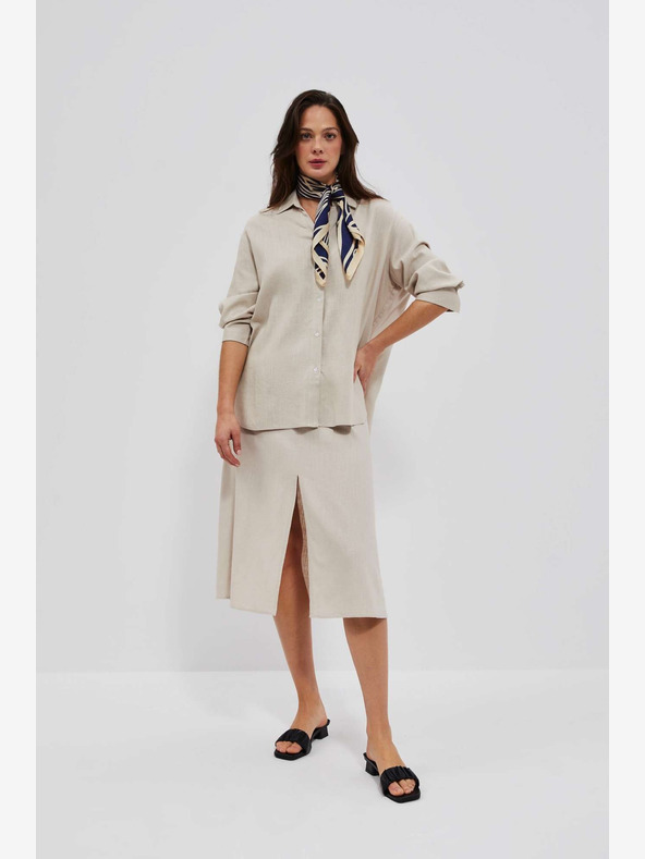Moodo Moodo Beige Damenrock