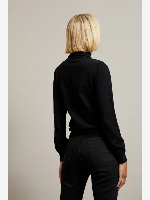 Moodo Schwarzer Damen-Rollkragenpullover Moodo