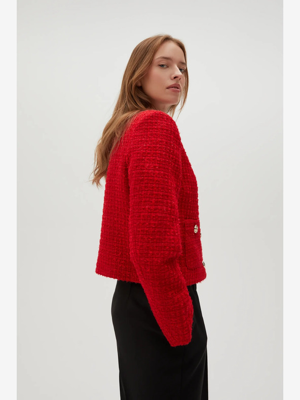 Moodo Moodo Rote Jacke mit Knöpfen