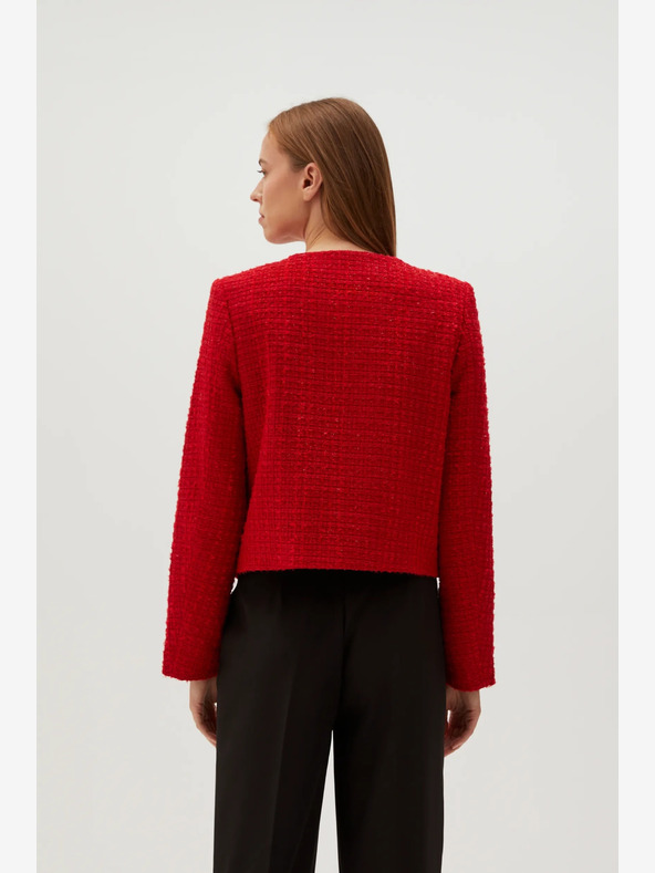 Moodo Moodo Rote Jacke mit Knöpfen