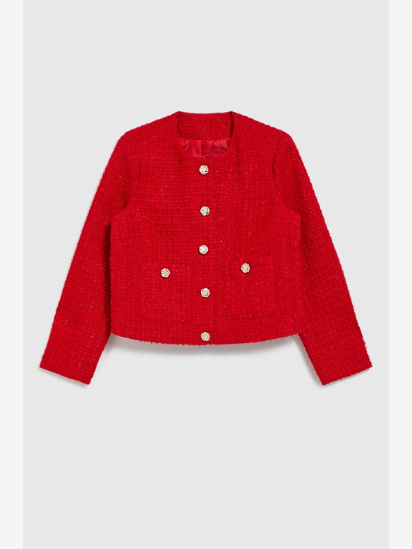 Moodo Moodo Rote Jacke mit Knöpfen