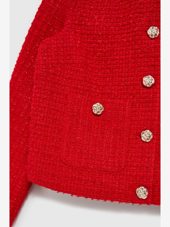 Moodo Moodo Rote Jacke mit Knöpfen