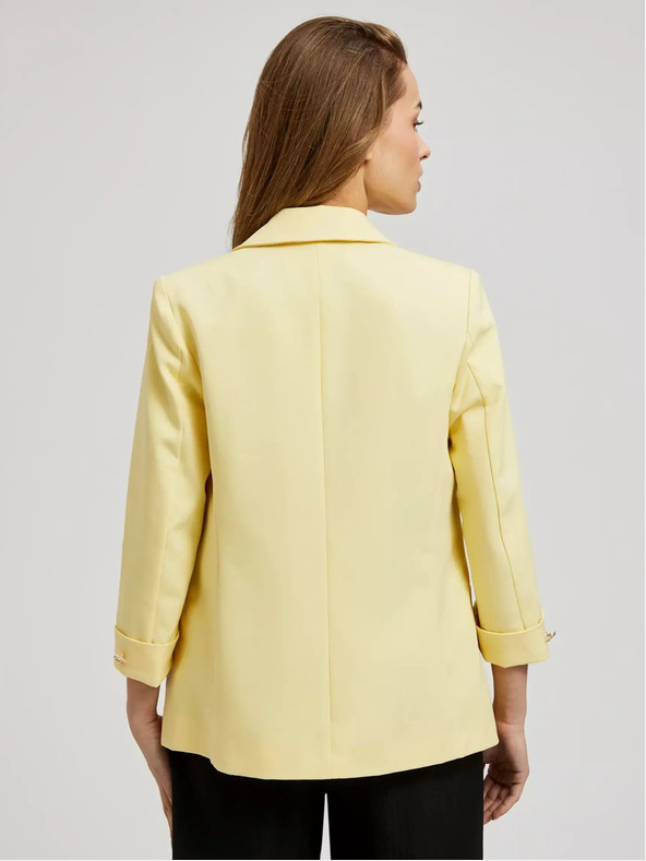 Moodo Gelbe Jacke mit 3/4 Ärmeln Moodo