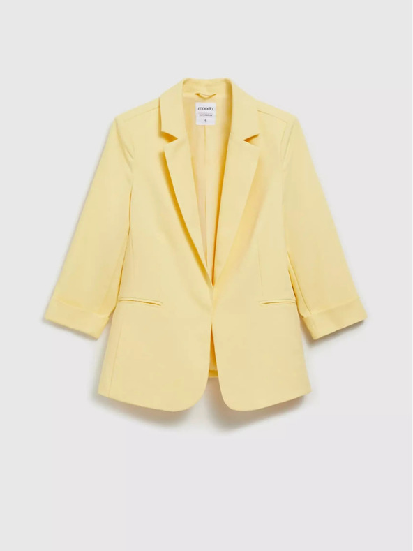 Moodo Gelbe Jacke mit 3/4 Ärmeln Moodo