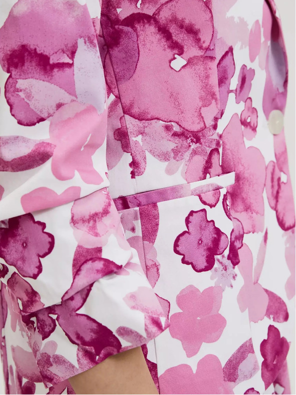 Moodo Rosa gemusterte Jacke Moodo