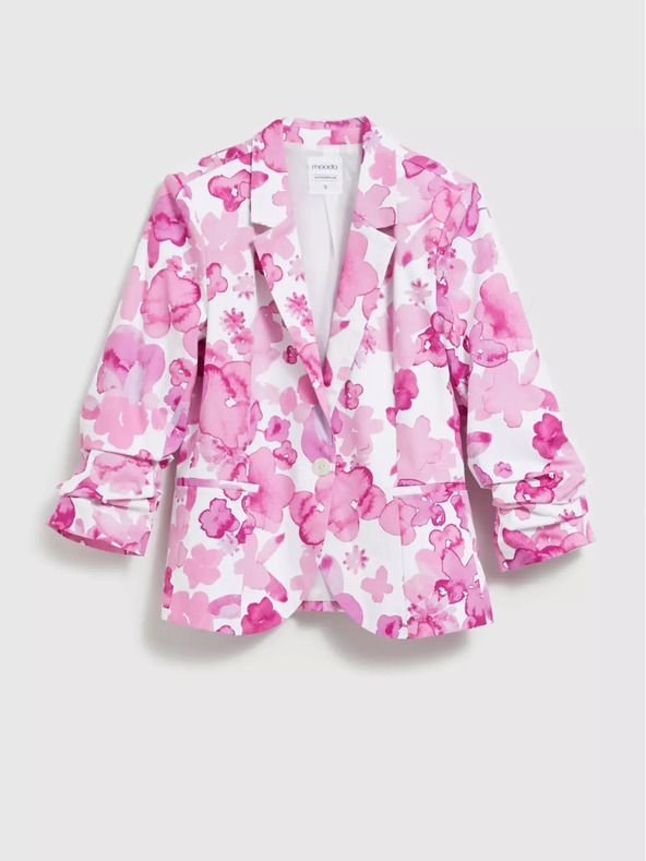 Moodo Rosa gemusterte Jacke Moodo