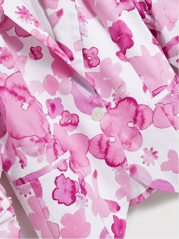 Moodo Rosa gemusterte Jacke Moodo