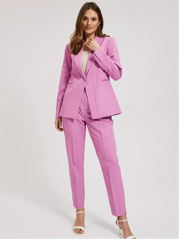 Moodo Rosa langärmeliger einreihiger Blazer Moodo