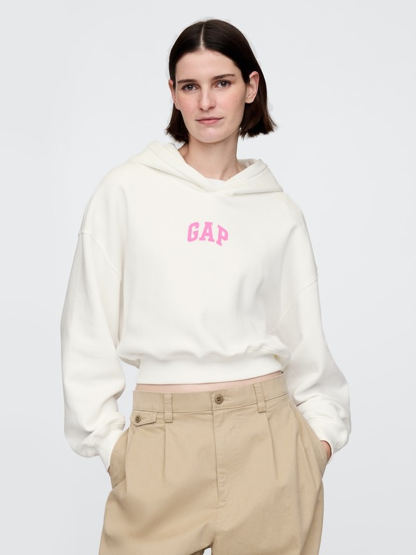 GAP Damen Sweatshirt mit Logo Cropped GAP