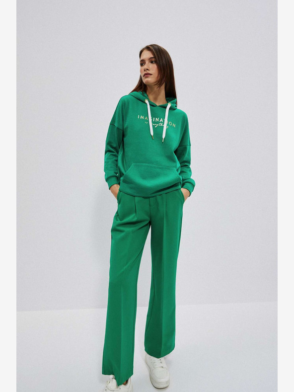 Moodo Grüner Damen-Kapuzenpullover Moodo