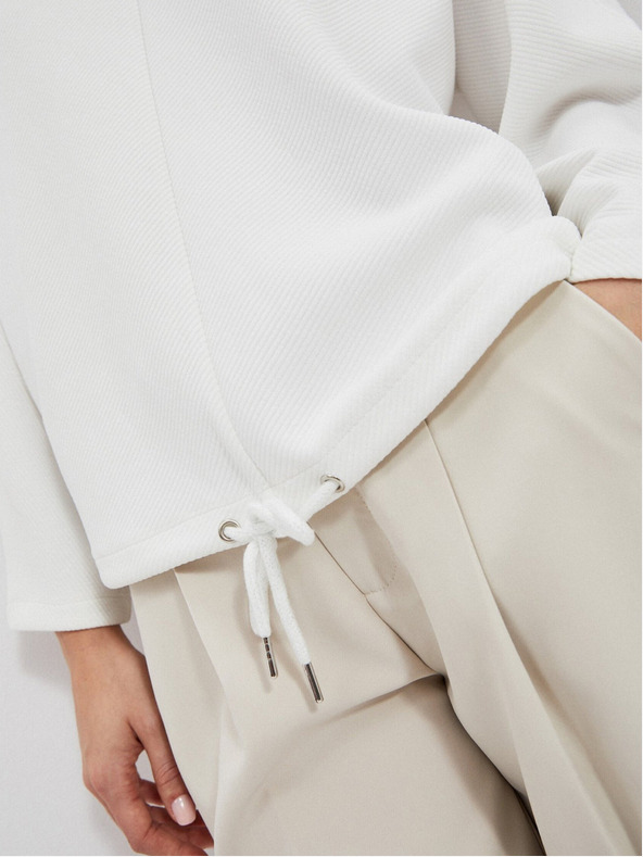 Moodo Weißer Damen-Kapuzenpullover Moodo