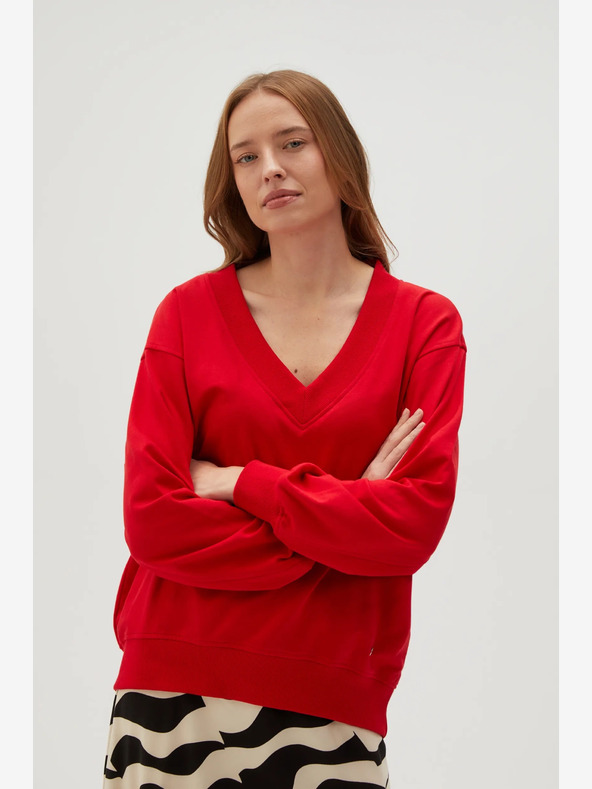 Moodo Roter Damen-Kapuzenpullover Moodo