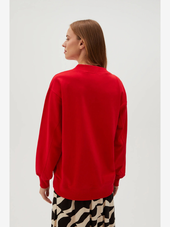 Moodo Roter Damen-Kapuzenpullover Moodo