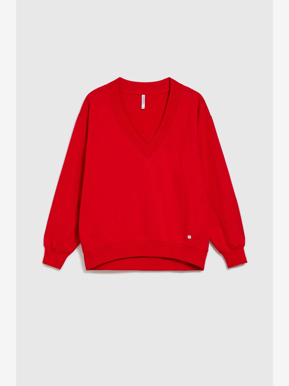 Moodo Roter Damen-Kapuzenpullover Moodo