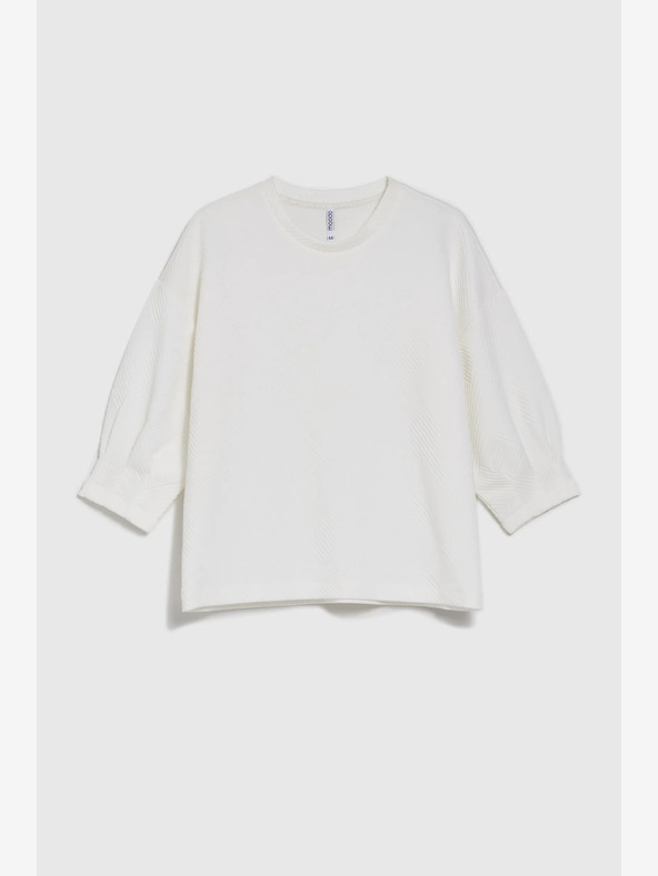 Moodo Weißer Damen-Kapuzenpullover Moodo