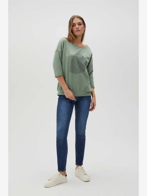 Moodo Grünes Damen-Sweatshirt Moodo