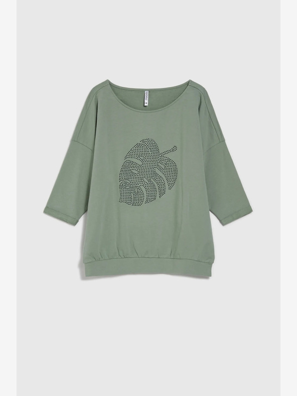 Moodo Grünes Damen-Sweatshirt Moodo